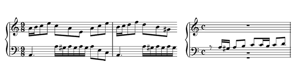 Prelude & Fugue 20 BWV 865  in A Minor by Bach piano sheet music