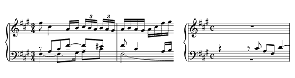 Prelude & Fugue 14 BWV 883  in F-sharp Minor by Bach piano sheet music